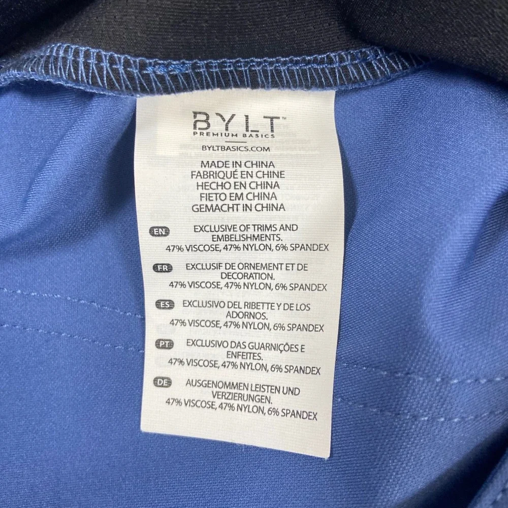 BYLT Mens 38 Lunar Blue Everyday Pant 2.0 New Slim Fit Performance Chino Stretch
